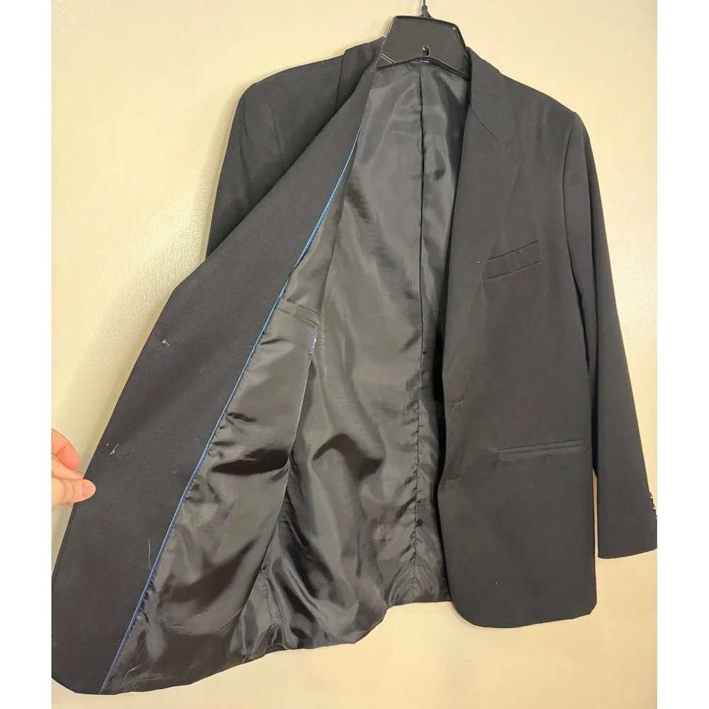 Arrow USA 1851 Kids Black Two‎ Button Blazer Jacket A821016H Size 18 REG